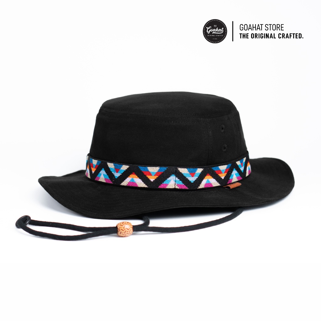 [New] G116 Happy Black หมวกเดินป่า Handmade Premium Cotton นุ่ม เบา ใส่สบาย ระบายอากาศได้ดี