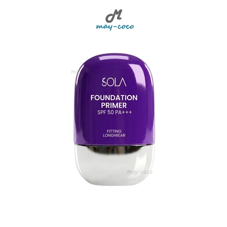 ถูก/แท้/มีไลฟ์ รองพื้น Sola Foundation Primer SPF50PA+++ โซลา รองพื้นโสม ปกปิด คุมมัน กันน้ำ กันแดด ติดทน บางเบา