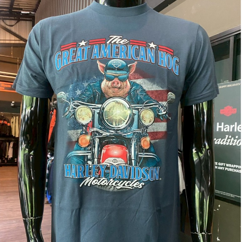 Harley-Davidson ® เสื้อยืดแขนสั้นลิขสิทธิ์แท้