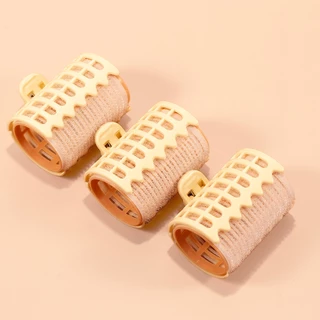 [A-9506] แกนม้วนผม 2-in-1 แบบมีกิ๊บหนีบในตัว (แพ็ก 3 ชิ้น) ยกโคนผม เพิ่มวอลลุ่ม ไม่ทำร้ายเส้นผม