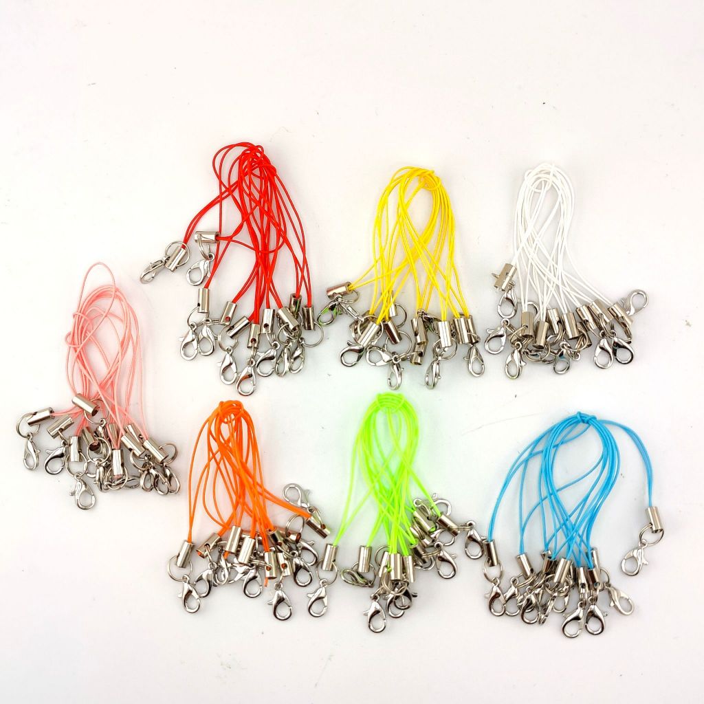 10 ชิ้น/ถุง ตะขอก้ามปู เชือกคล้องโทรศัพท์ พวงกุญแจ DIY