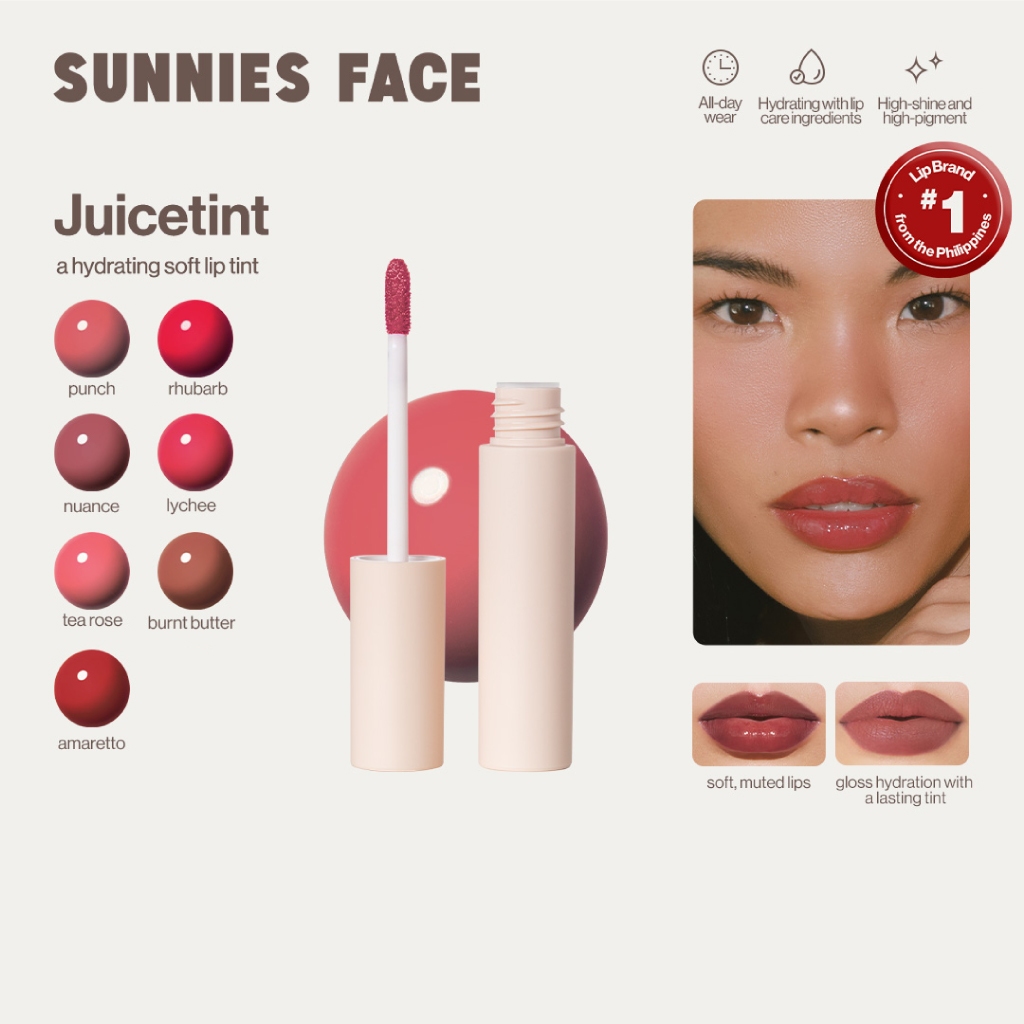 (Special Price) Sunnies Face Juicetint [ลิปทินต์เนื้อนุ่ม ชุ่มชื้นริมฝีปาก] Exp.11/26