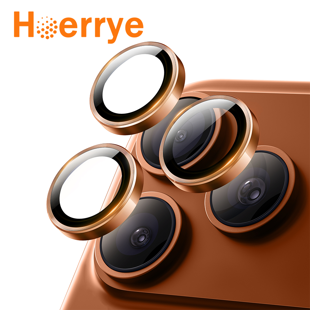 Hoerrye for iPhone 17 ProMax/17 Pro ฟิล์มป้องกันเลนส์กล้อง โลหะ ฟิล์มกระจก สีสันสวยงาม อัลตร้าเอชดี ไอโฟน 17 ติดตั้งง่าย