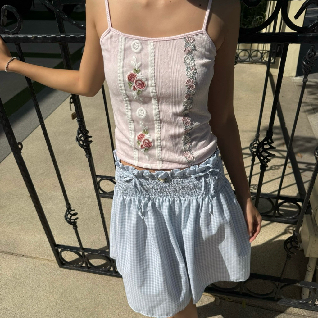 Anna rose pointelle tank สายเดี่ยวผ้าพ้อยเทล