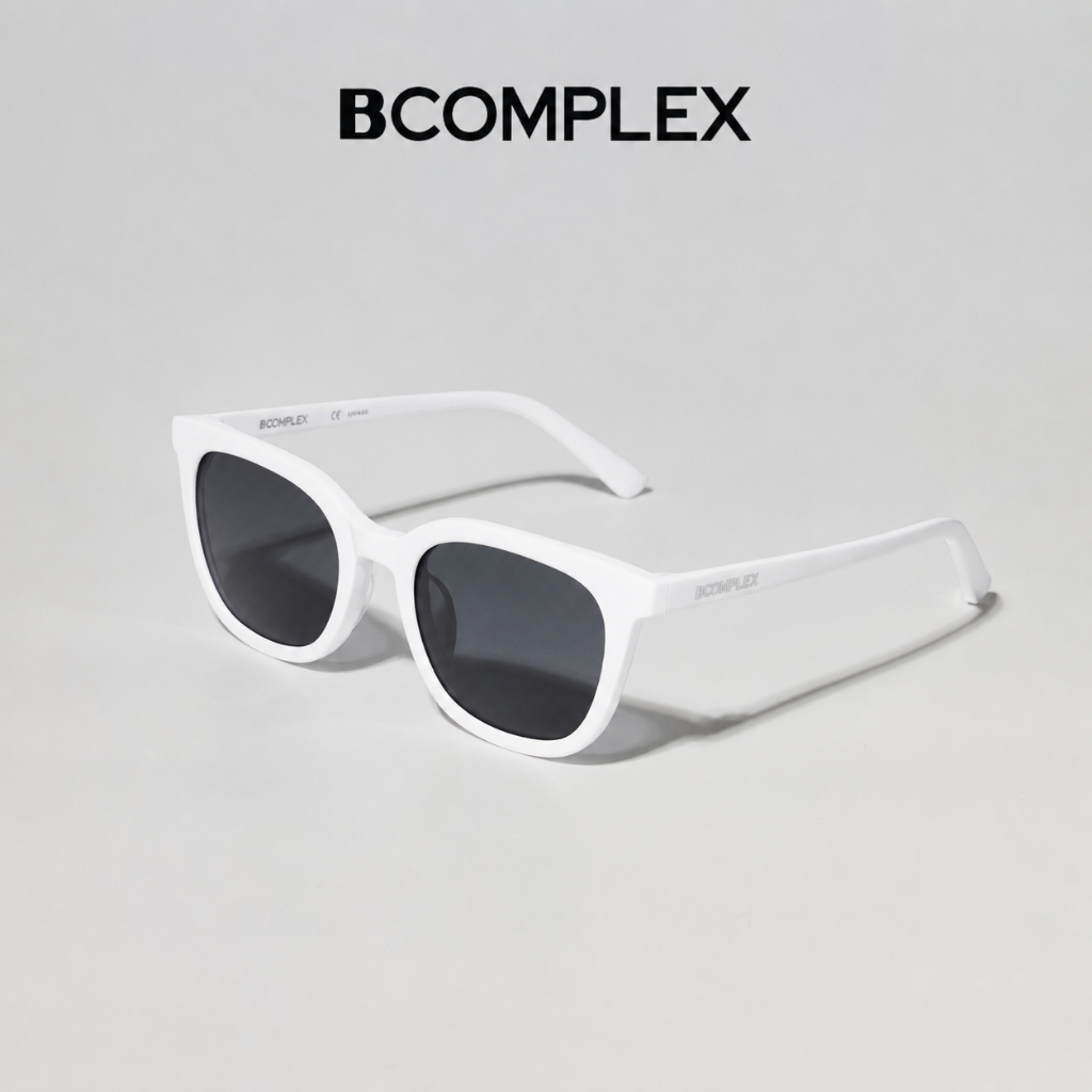 BCOMPLEX | ALEX White-Black | Square Sunglasses