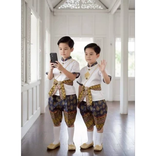 ชุดไทยเด็ก ชุดไทยเด็กชาย พร้อมผ้าคาดเอว หล่อมากกครับ🪴