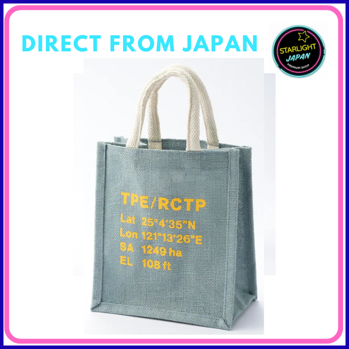 DAISO Color Jute Bag A6 Size Mini Tote Bag | Airport Code Design | Eco Bag | TPE SIN ICN DEL | Made 