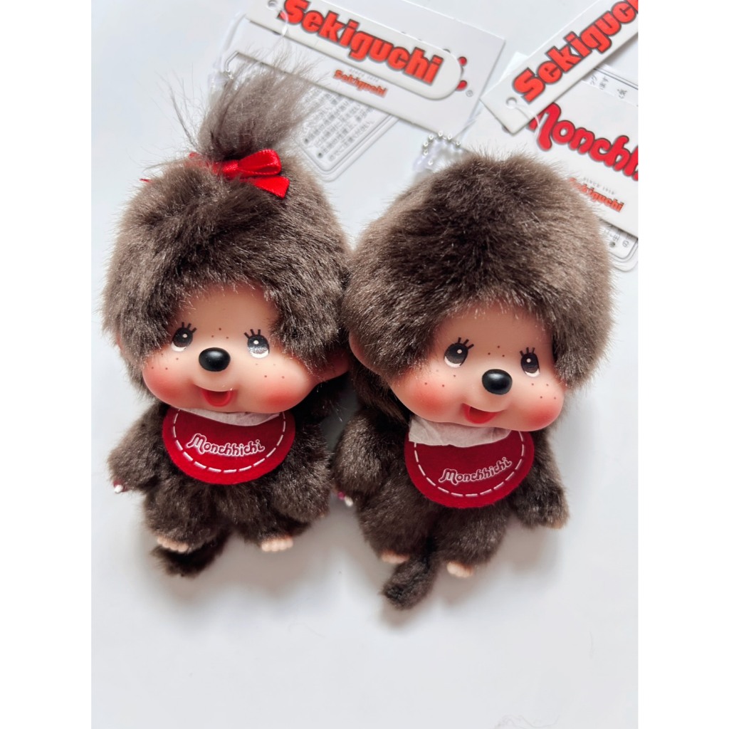 แท้ พร้อมส่ง! พวงกุญแจ Monchhichi ลิง ห้อยกระเป๋าน่ารัก รุ่นหัวโต สูง10cm แท้จากญี่ปุ่น