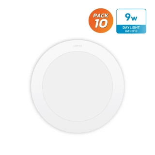 【ยกแพ็ก10ชิ้น】LAMPTAN โคมไฟ LED DOWNLIGHT ULTRA SLIM ALU CHAMPION หน้ากลม/หน้าสี่เหลี่ยม แสงขาว