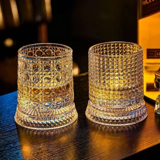 แก้ววิสกี้ฐานหมุน 260ml แก้วคริสตัลใส แก้วหมุนได้ ดีไซน์หรู สำหรับงานปาร์ตี้/ของขวัญ