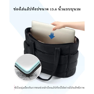 สุดฮิต✨กระเป๋าโท้ทลําลองความจุขนาดใหญ่ ผ้าฝ้าย กันน้ำ และหนา ไตล์อเนกประสงค์สําหรับทํางาน COD