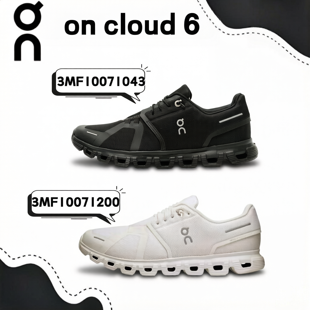 💕กิจกรรมจำกัดเวลา💕ของแท้ 100% On Cloud 6 รองเท้าวิ่ง รองเท้าผ้าใบ วิ่ง ออกกำลังกาย❤️  แท้💯%