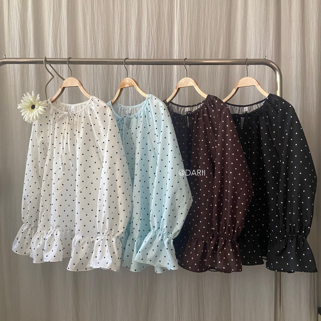 Alice blouse | stripe เสื้อแขนยาว ข้อมือจั๊ม
