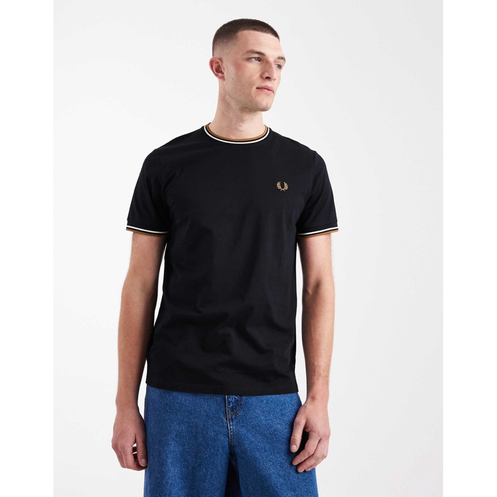 Fred Perry Twin Tipped T-Shirt in Black