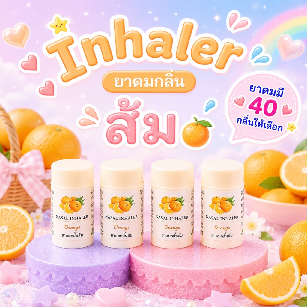 💎ยาดมกลิ่นส้ม💎 Orange Inhaler ยาดมกลิ่นแปลก ยาดมแฟนซี มีให้เลือกหลากหลายกลื่น ยาดมสั่งทำได้