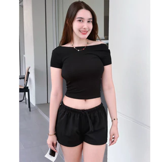 (ซื้อ2แถม1)Mimi pants- กางเกงขาสั้น เซ็กซี่ขยี้สุดๆ มีเชือก มีกระเป๋า ผ้าterry