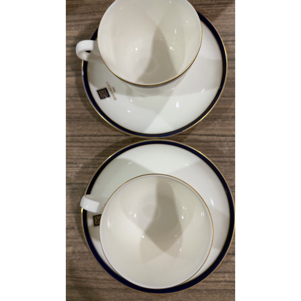 Givenchy Tea Cups & Saucers Set of 2 Pieces From Japan