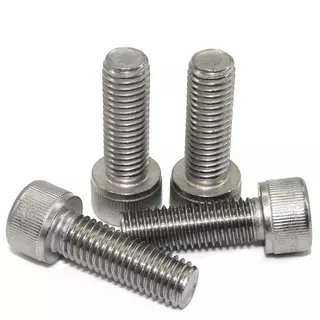 10ชิ้น น็อต สกรู หัวจม สแตนเลส 304 เกลียวมิล ตลอด หยาบ M6/M8 Hex Socket Head Cap Machine Screw