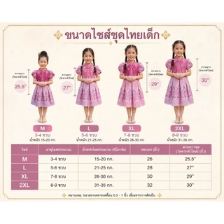 เดรสผ้าฝ้าย ชุดไทยเด็ก ชุดไทยใส่ไปโรงเรียน💚พร้อมส่ง(KT)