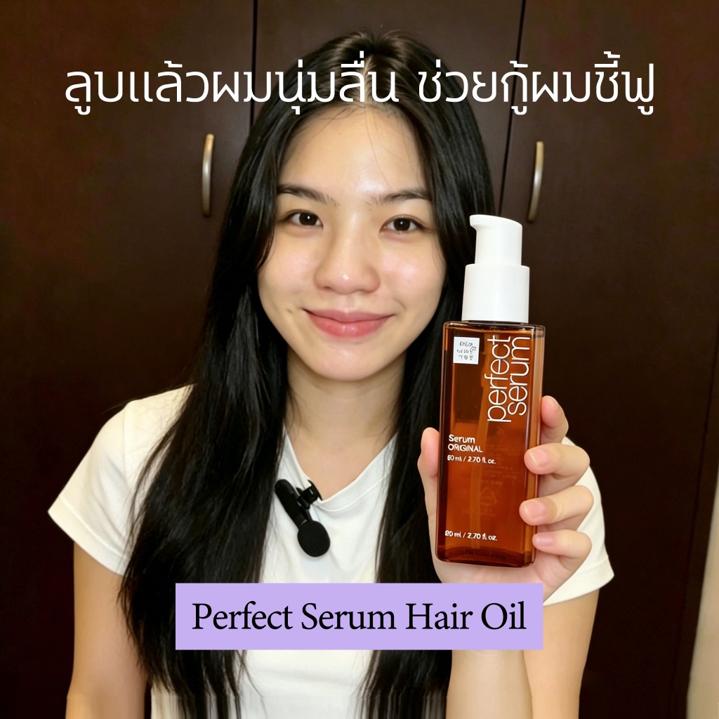 Miseenscene มีส ออง แซน เพอร์เฟ็ค เซรั่ม ออริจินอล 80 มล. เซรั่มบำรุงผม ผมแห้ง ชี้ฟู ไร้น้ำหนัก