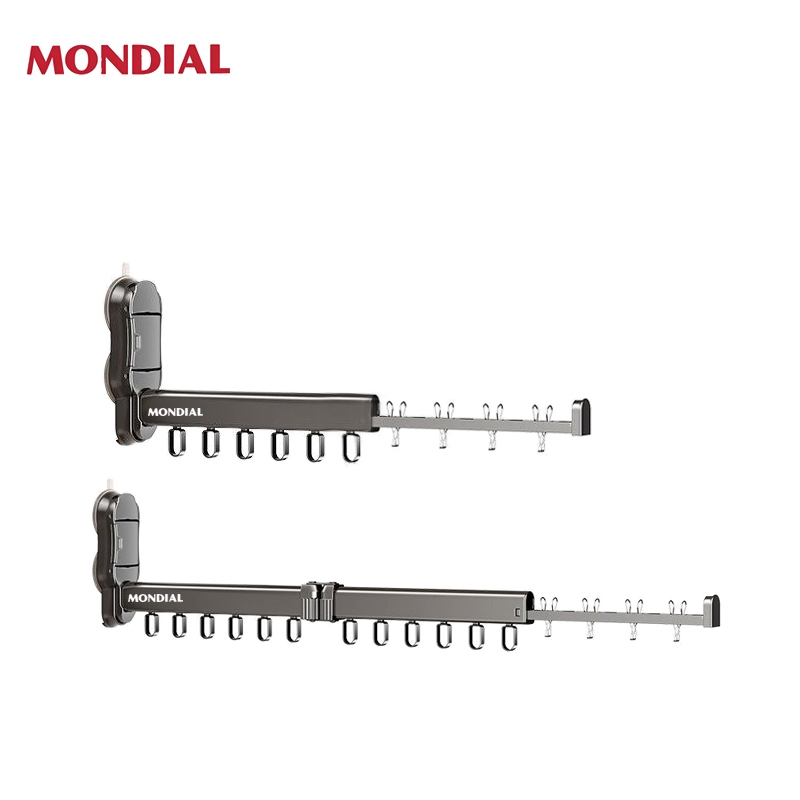 Mondial  ราวตากผ้าสุญญากาศติดผนัง ราวตากผ้าพับได้ไม่ต้องเจาะรู ที่ตากผ้าติดระเบียงสำหรับคอนโดและบ้านพื้นที่จำกัด