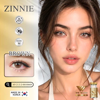 (Official) คอนแทคเลนส์รายเดือน We Wink รุ่น Zinnia สี Brown / Gray มีค่าสายตา แถมตลับคอนแทคเลนส์