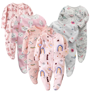 【ใหม่ทั้งหมด】🔥3Pcs 🔥ชุดนอนคลุมเท้า(0~เด็กน 3 เดือน~6 เดือน~9-18เดือน）คุณภาพสูง ให้ความอบอุ่น ชุดนอนเด็ก ชุดเด็ก
