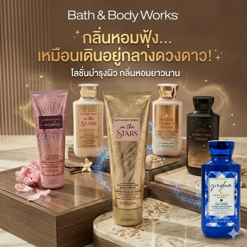 Bath & Body Works โลชั่นบำรุงผิวกาย 226 236 ML.เนื้อบางเบา ซึมไว ไม่เหนียวเหนอะหนะ ให้ความชุ่มชื้นยาวนาน