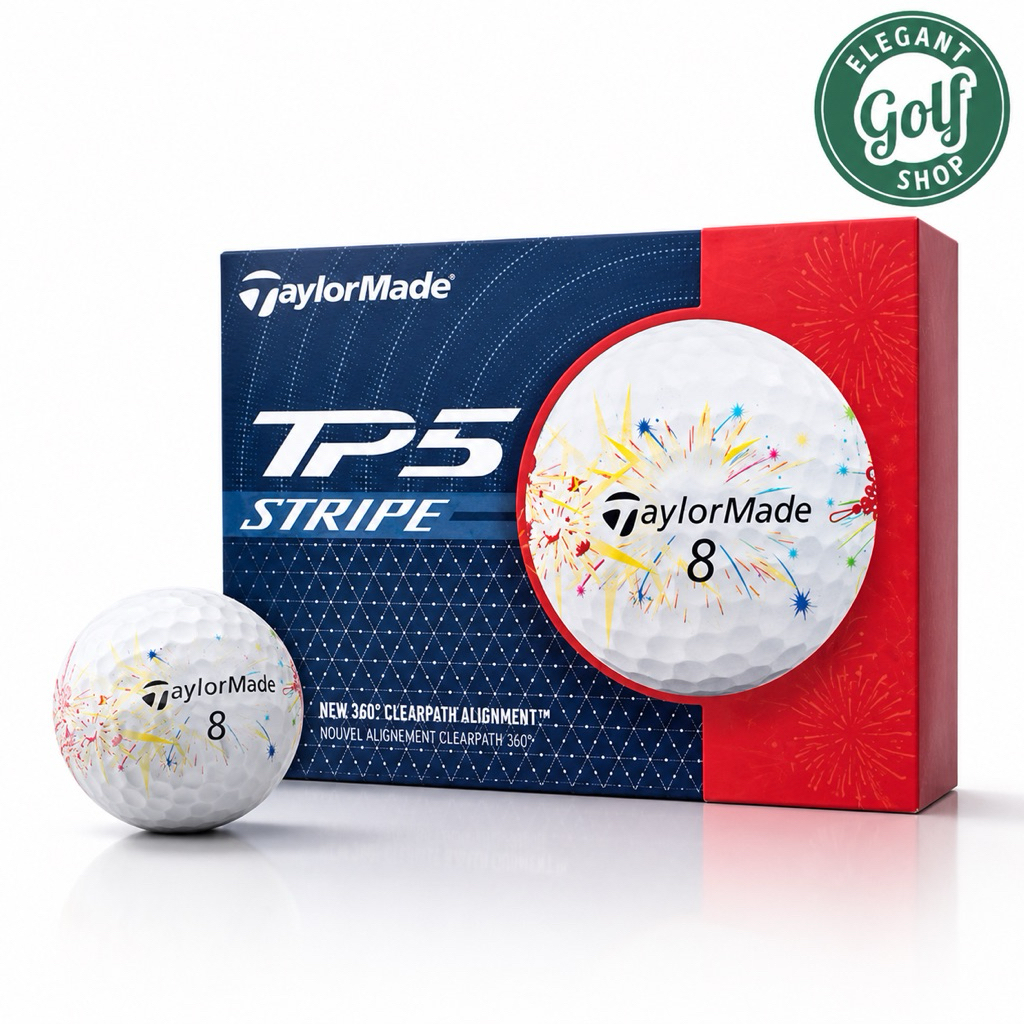 (ส่งไวที่สุดในช๊อปปี้🚚มีส่งด่วน)⛳️ลูกกอล์ฟLimited edition TP5x Stripe Chinese New Year” ball