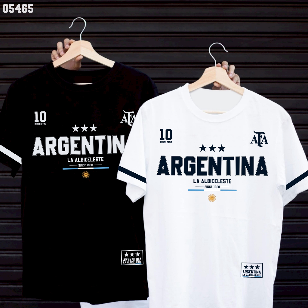 เสื้อยืดสกรีนลาย " บอลโลก ARGENTINA " เสื้อยืดผ้า MICRO POLYESTER 100% เสื้อยืดผ้าไมโครโพลีเอสเตอร์ 100%