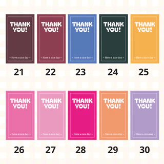 🔥สติกเกอร์กันน้ำ 100%💦 ชุด ขอบคุณ Thank Youขนาด 3.5x6 cm ได้ 55 ดวง