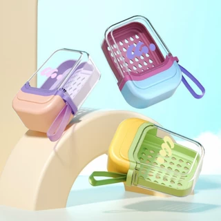 กล่องสบู่ แบบพกพา แก้วล้างปากคู่รัก เดินทางคล่องตัว Soap Box