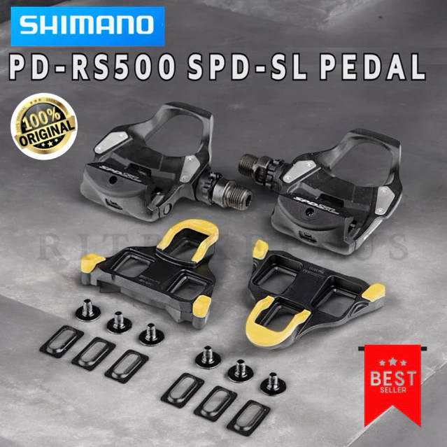 (ของแท้บริษัท) บันไดเสือหมอบ Shimano PD-RS500 ออกเเบบให้การใส่เเละถอดคลีทง่าย สินค้าบริษัท(Lotใหม่แพ็คเกจใหม่)