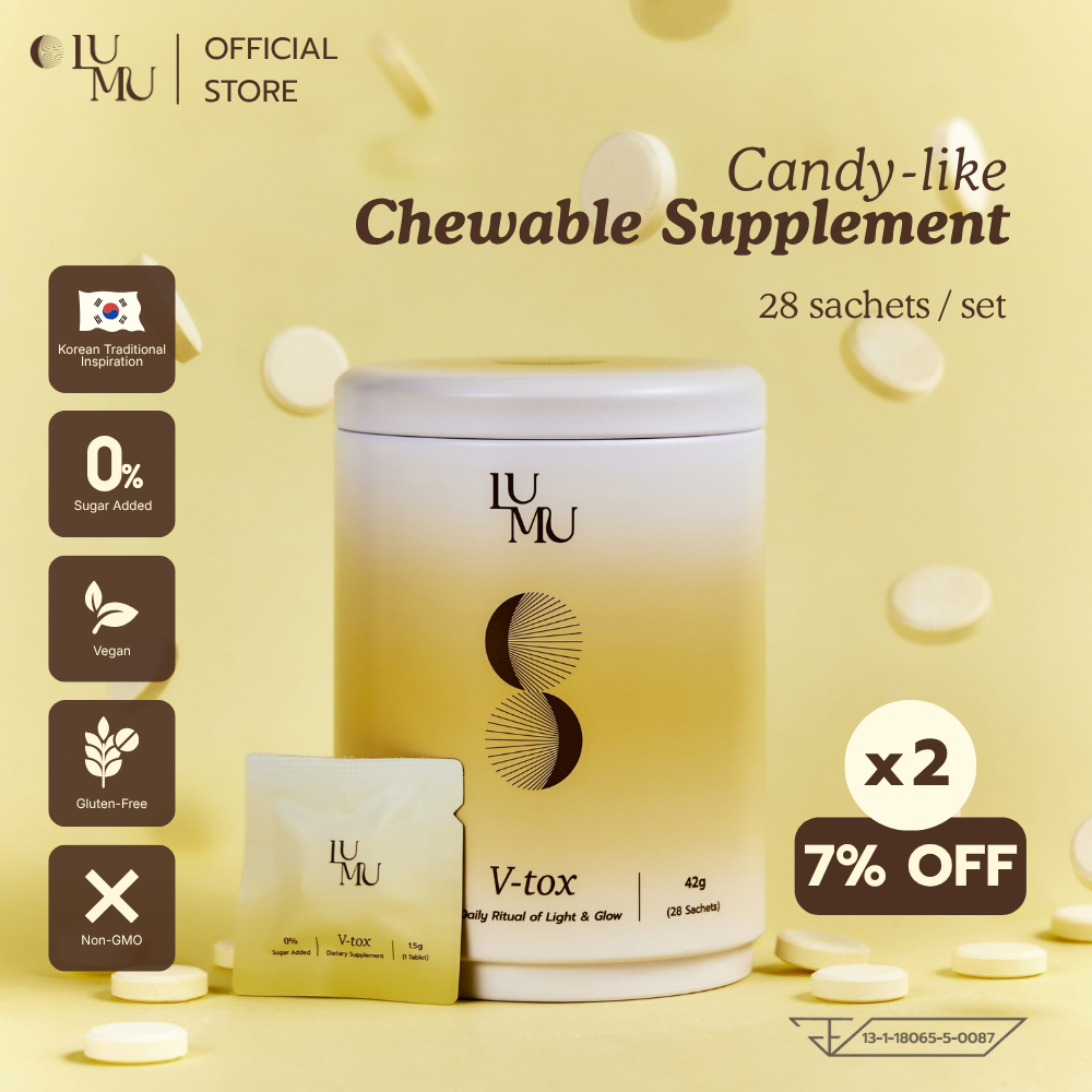 LUMU V-tox Candy-like Chewable Supplement (2 set) | ลูมู่ วิตามินเม็ดเคี้ยว อร่อย ย่อยง่าย ขับถ่ายดี