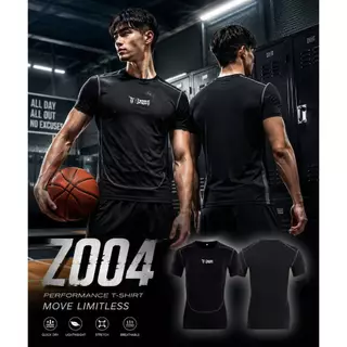 เสื้อรัดกล้ามเนื้อ PRO เสื้อรัดรูปแขนสั้นระบายอากาศ Z004