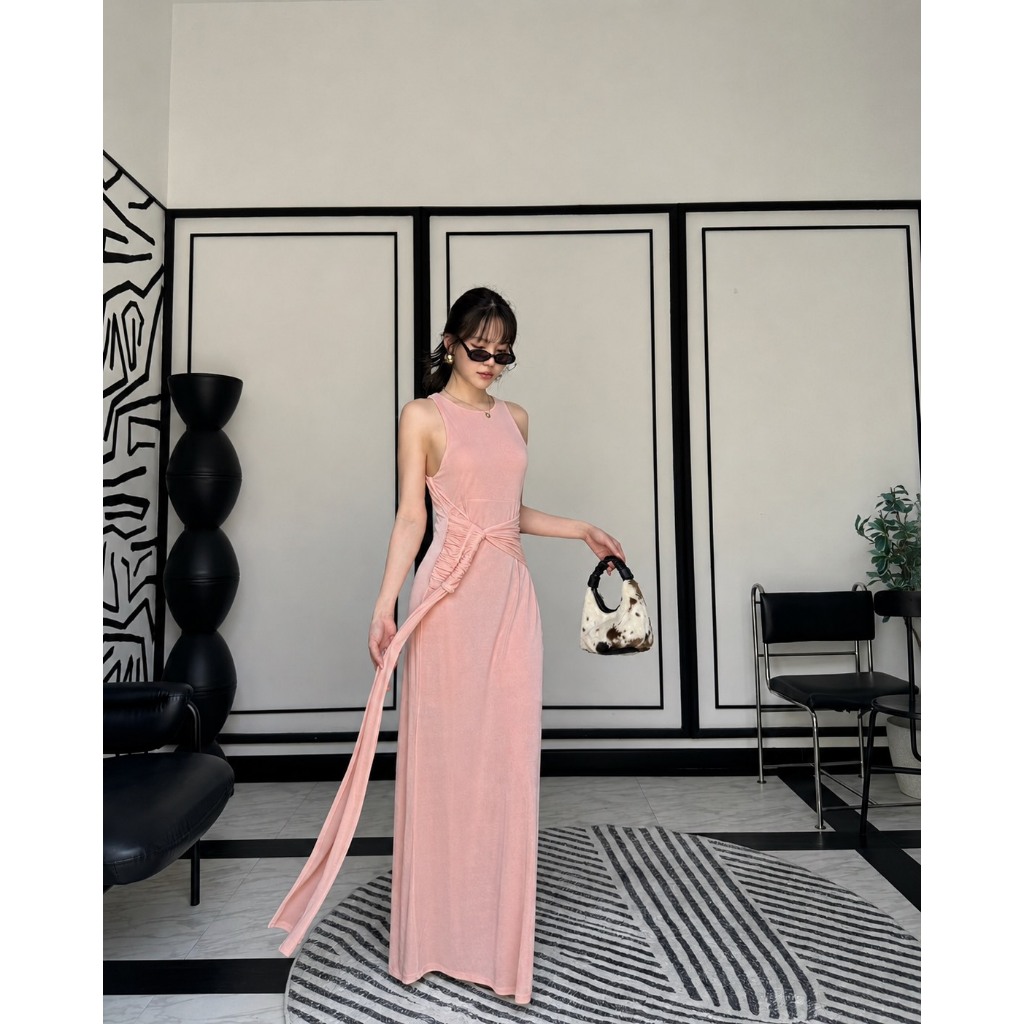 colourblockmatter - Mandy Dress เดรสใส่ออกงาน เดรสไปงาน เดรสผ้ายืดวิ้งๆมี 4 สี