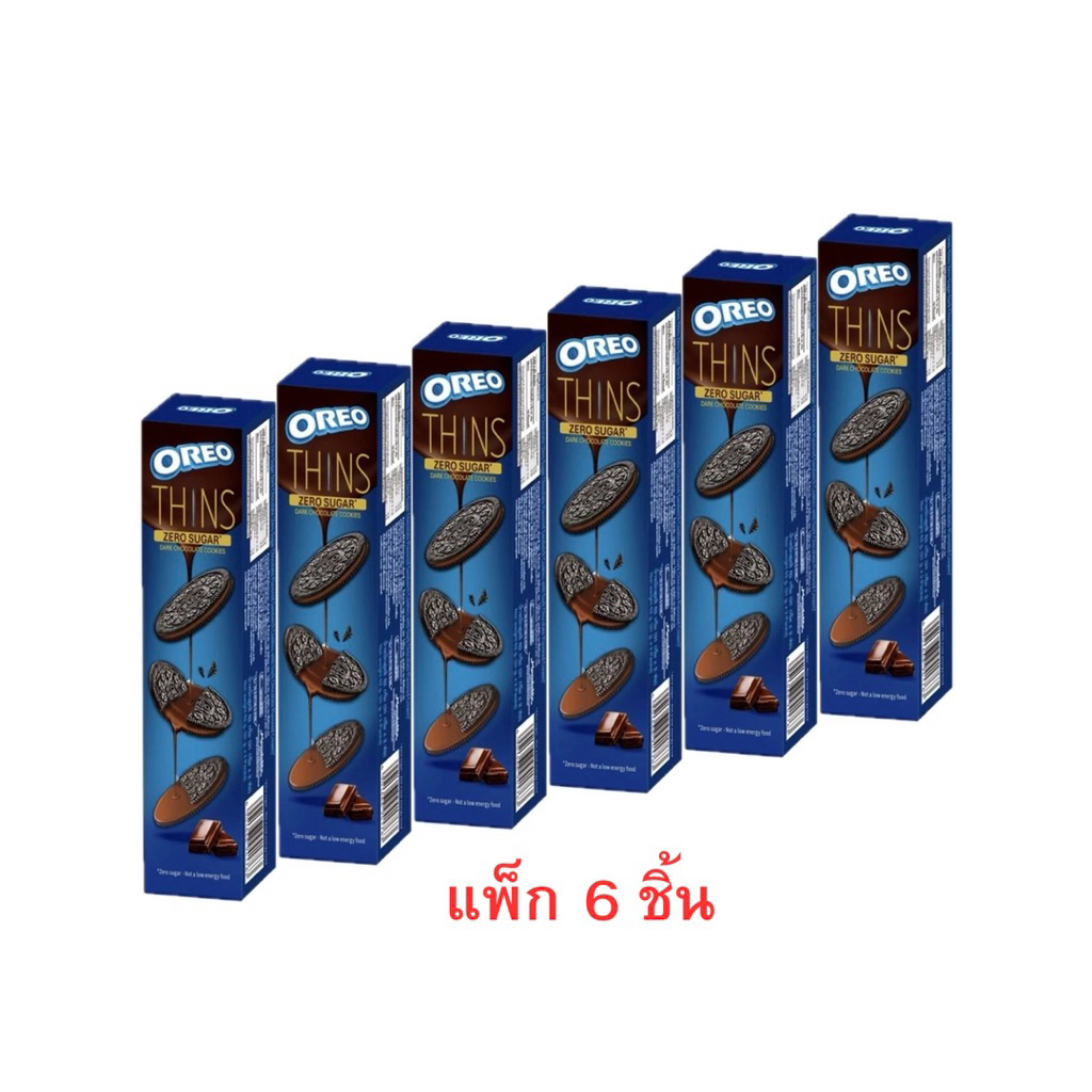 โอรีโอทินส์แซนวิชคุกกี้รสดาร์กช็อกโกแลต62ก.(แพ็ก 6 ชิ้น)