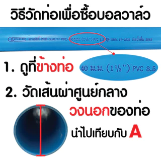 ควายแท้ บอลวาล์ว แบบสวม ขนาด 1.5 นิ้ว 2 นิ้ว ประตูน้ำ พีวีซี ประหยัด ราคาถูก