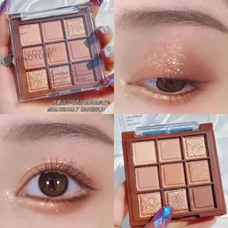YOTAI อายแชโดว์ พาเลทอายแชโดว์ 9 สี Eyeshadow เนื้อใยไหม เนื้อแมท ประกายชิมเมอร์ กลิตเตอร์ สีสวย กันน้ํา ติดทนนาน XYM-G#