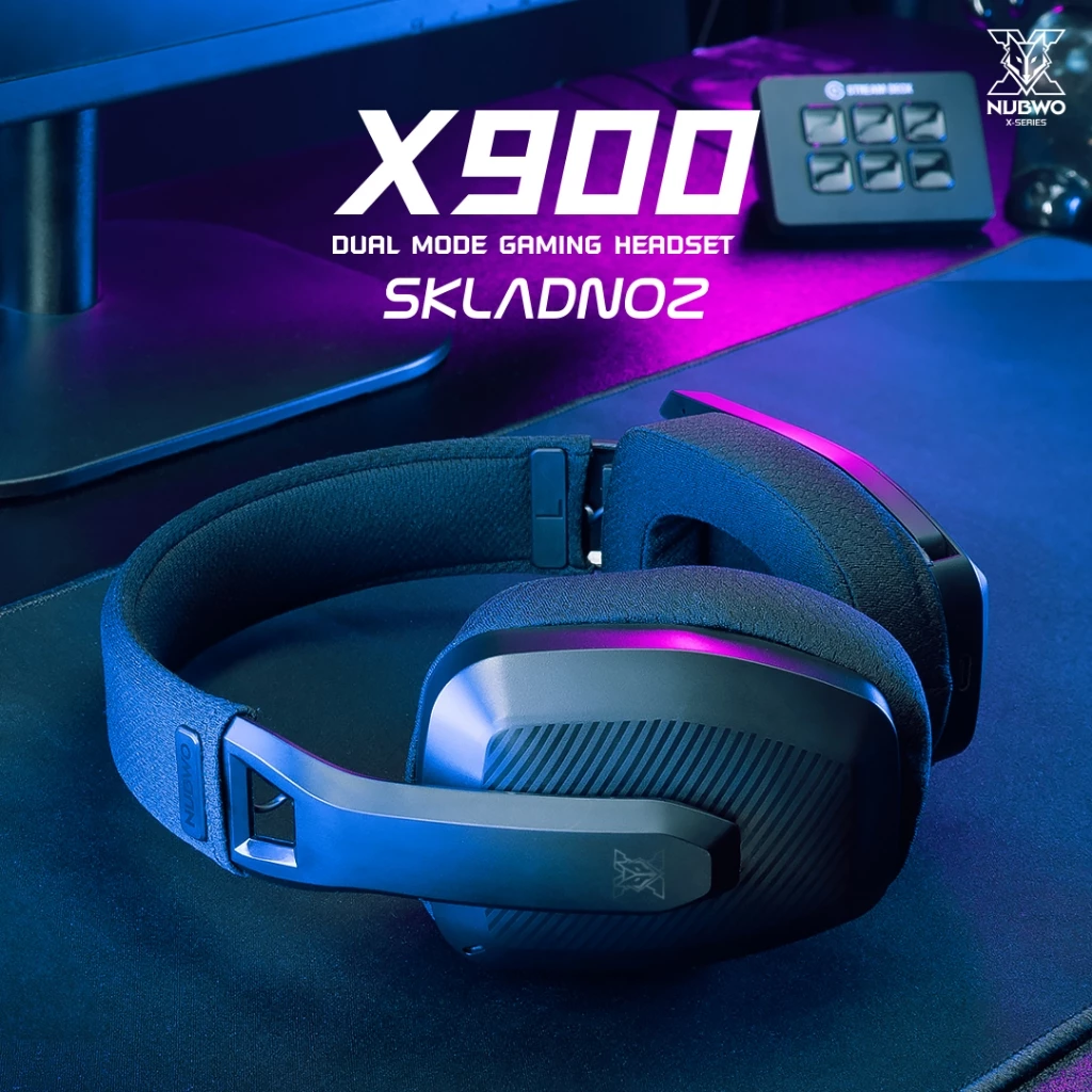 NUBWO หูฟังเกมมิ่ง 7.1 Virtual Surround หูฟังไร้สายเชื่อมต่อ Wireless Bluetooth รุ่น X900 รับประกัน 2 ปี