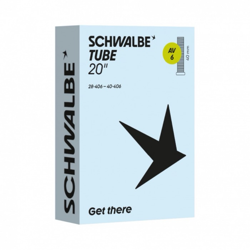 ยางใน SCHWALBE 20x1.0/1.50 วาร์วใหญ่ 40 มม. (AV6)