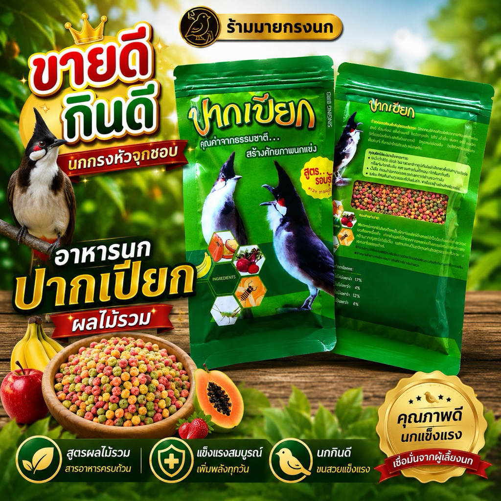 💚อาหารนก•ปากเปียก• ผลไม้รวมอัดเม็ด💚