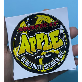 สติ๊กเกอร์ติดดอกลำโพงบลูทูธAppeดอกแท้ตูดดำ4.5นิ้ว(4โอมห์50วัตต์)ติดตูดดอกลำโพง ราคาต่อ 1 ชิ้น
