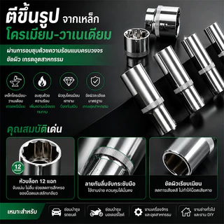 ชุดบล็อกประแจ 216 ชิ้น เครื่องมือช่างครบชุด 1/4" 3/8" 1/2" รวมประแจวงล้อและบล็อกหลายขนาด เหมาะซ่อมรถและงานช่างทั่วไป