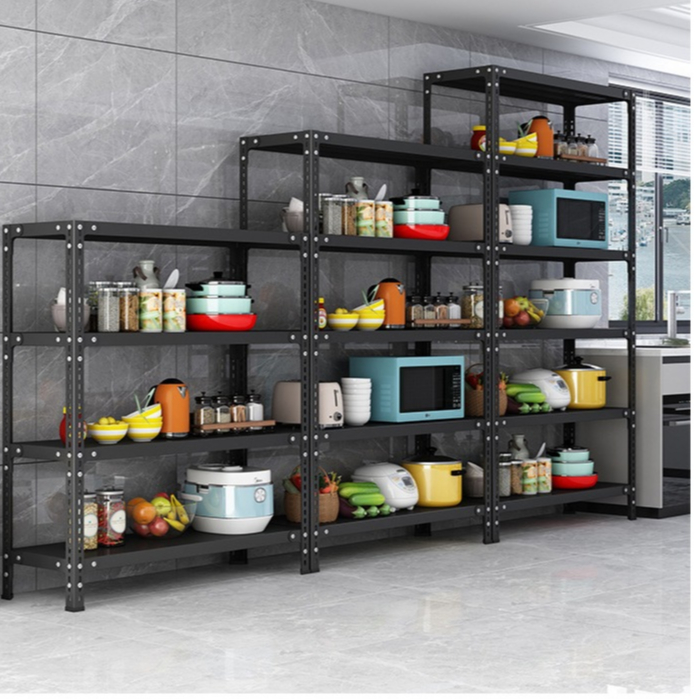 ชั้นวางของ 3/4/5ชั้น สูง100cm 150cm 180cm ขาว ดำ แข็งแรง ทนทาน เหล็กแข็งแรง Warehouse Supermarket kitchen shelf
