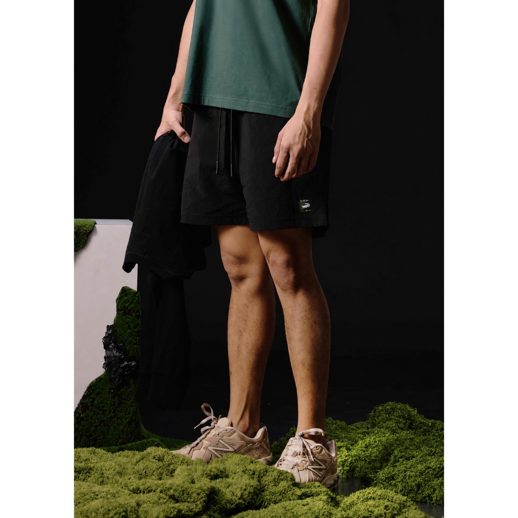 CROCODILE BLACK TRACKSHORT กางเกงขาสั้นสีดำ