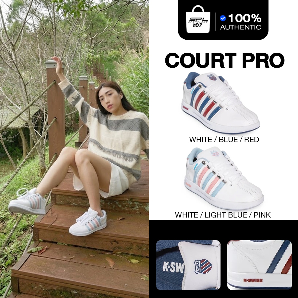 K-Swiss Collection เคสวิส รองเท้าผ้าใบ รองเท้าแฟชั่น สำหรับผู้หญิง W Court Pro WP 98389-175 / 98389-197 (2990)