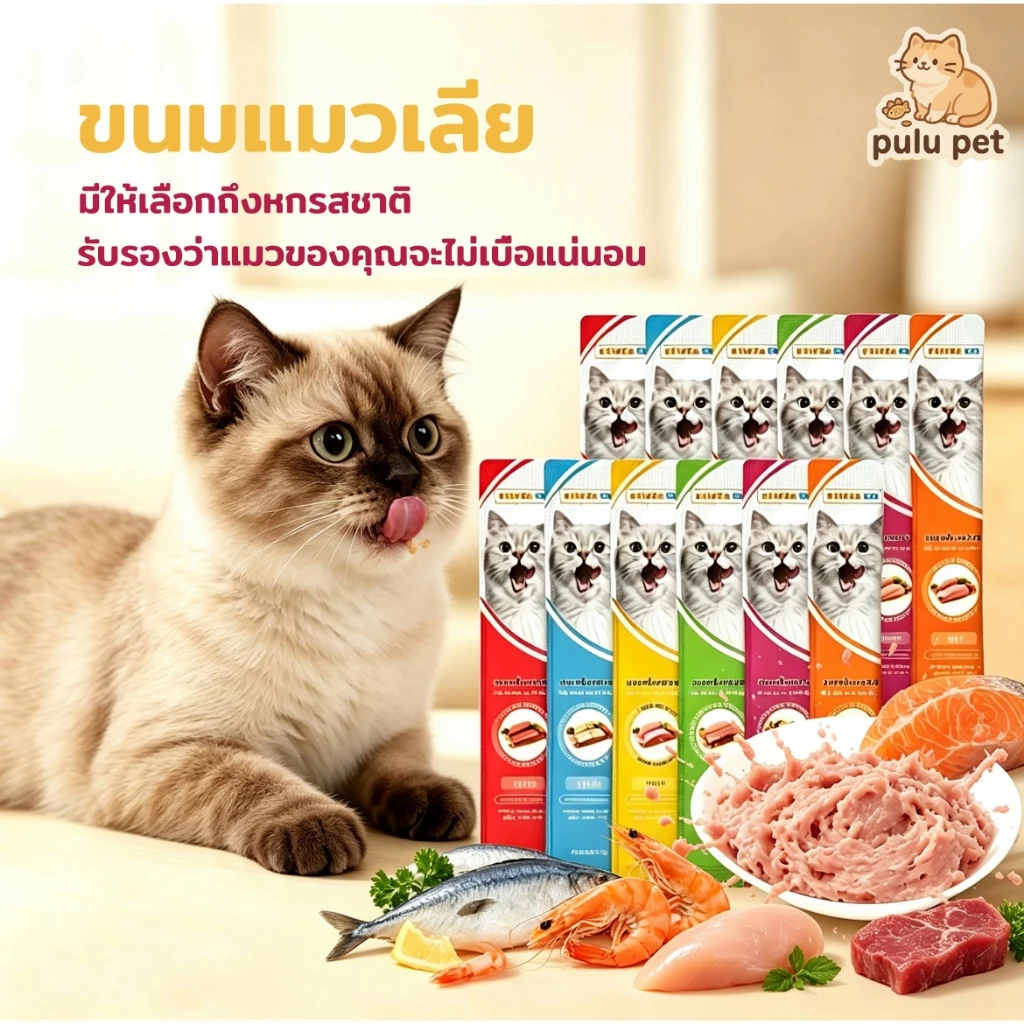 จัดส่งฟรี🔥 PAWZA PET ขนมแมวเลีย15g*100ซอง อาหารเปียกแมว คละรส ปลาทูน่า/ไก่/เนื้อวัว/ปลาค็อด/ปลาแซลมอน และไก่/ไก่และกุ้ง