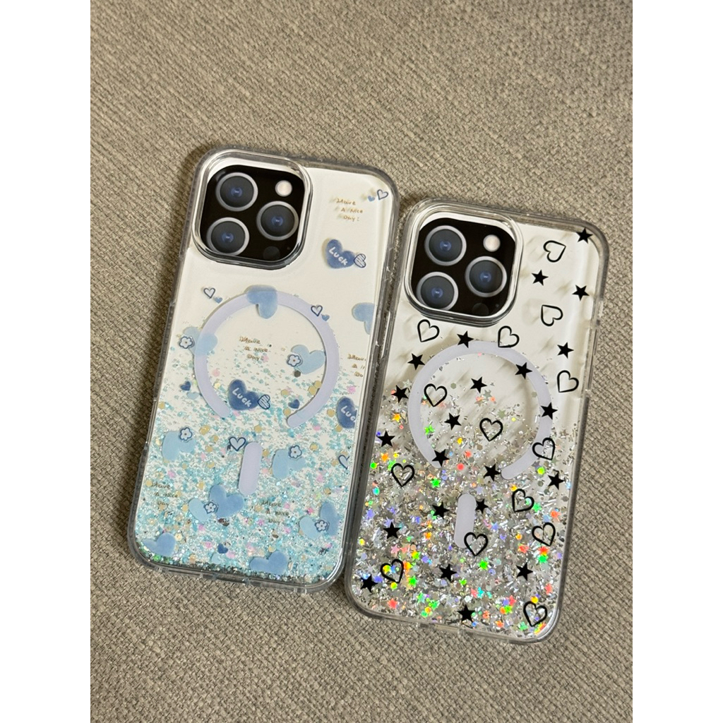“พร้อมส่ง”เคสMobest กลิตเตอร์หัวใจ(แม่เหล็ก) 15Promax/16Promax/17Promax