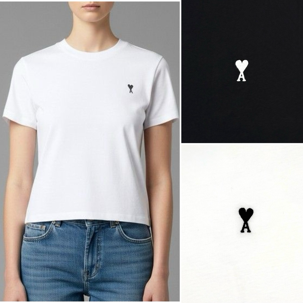 Ami Paris Cotton De Coeur เสื้อผู้หญิง สแกนQRเช็คของแท้ได้ทุกตัว ของแท้ 100%